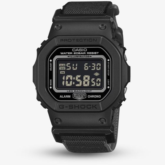 Casio Mens G-Shock Digital Black FIDLOCK Buckle Watch DW-5600MNC-1ER