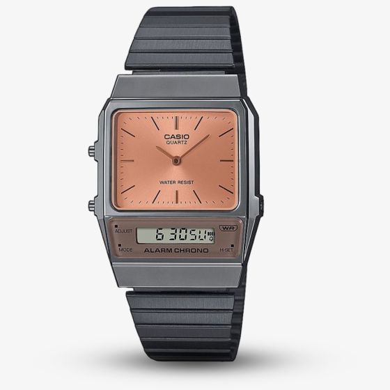Casio Vintage Grey Orange Dial Watch AQ-800ECGG-4AEF