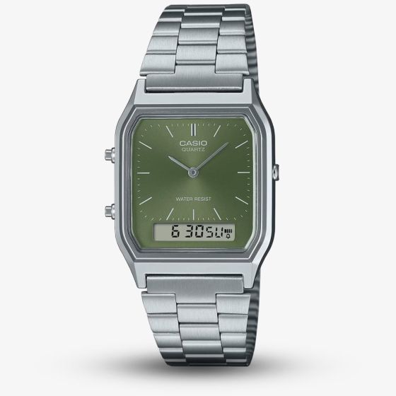 Casio AQ Green Dual Display Watch AQ-230A-3AMQYES