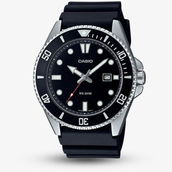Casio Mens Diver Black Rubber Strap Watch MDV-107-1A1VEF