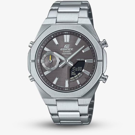 Casio Mens Edifice Grey Dial Dual Display Smartwatch ECB-S10D-8AEF