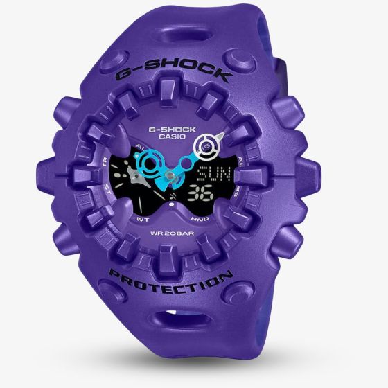 Casio Mens G-Shock Cool Eyes Purple Dual Display Watch GA-V01-2AER