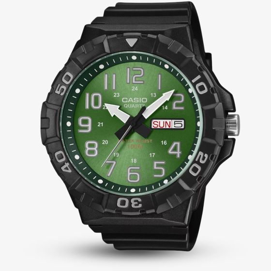 Casio Mens Green Face Series Day Date Watch MRW-210H-3BVEF