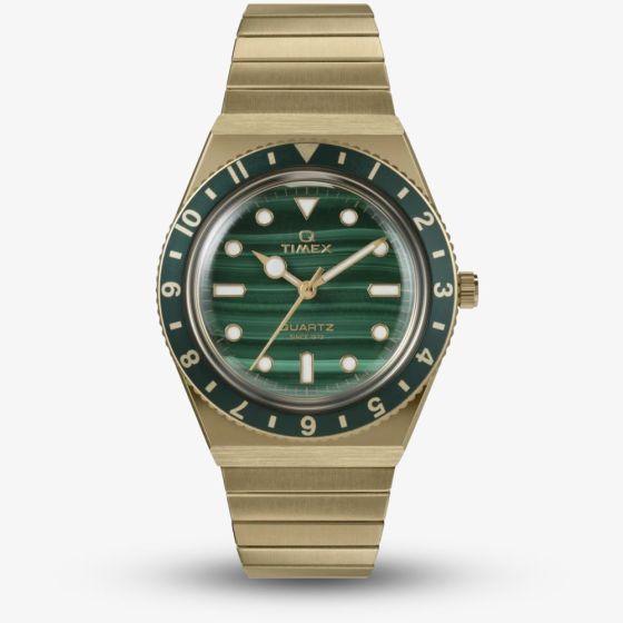 Timex Ladies Q Malachite Dial Expandable Watch TW2V92200