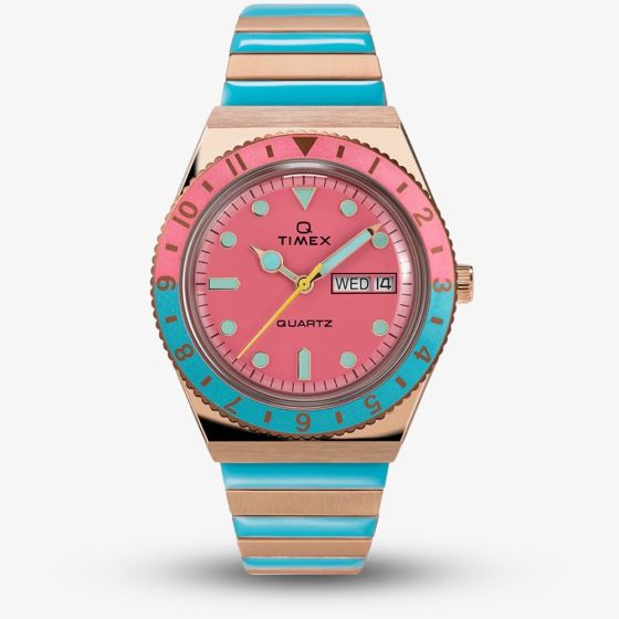 Timex Ladies Q Timex Malibu Stainless Steel Expansion Watch TW2U81500