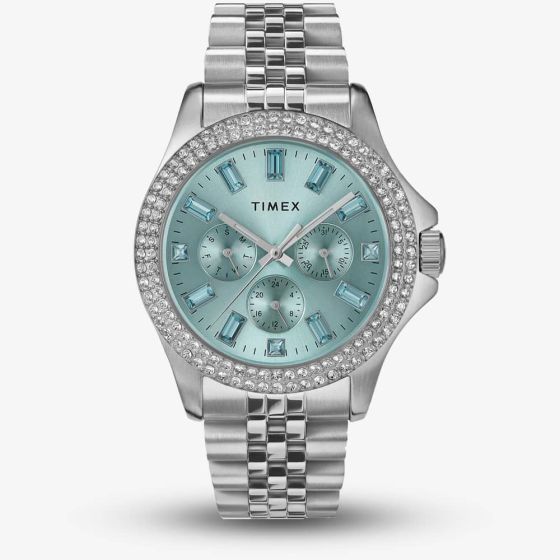 Timex Ladies Kaia Blue Crystal Dial Watch TW2V79600