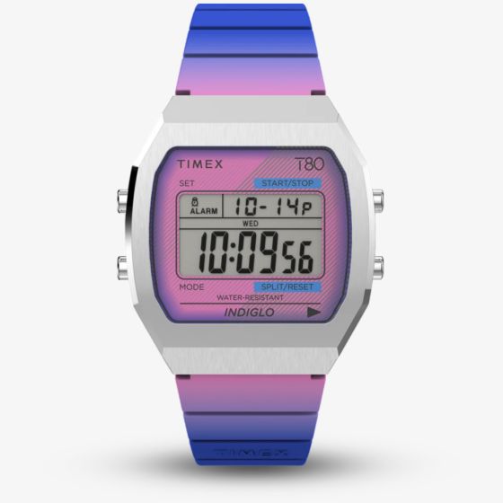 Timex Ladies T80 Purple Digital Watch TW2V74600