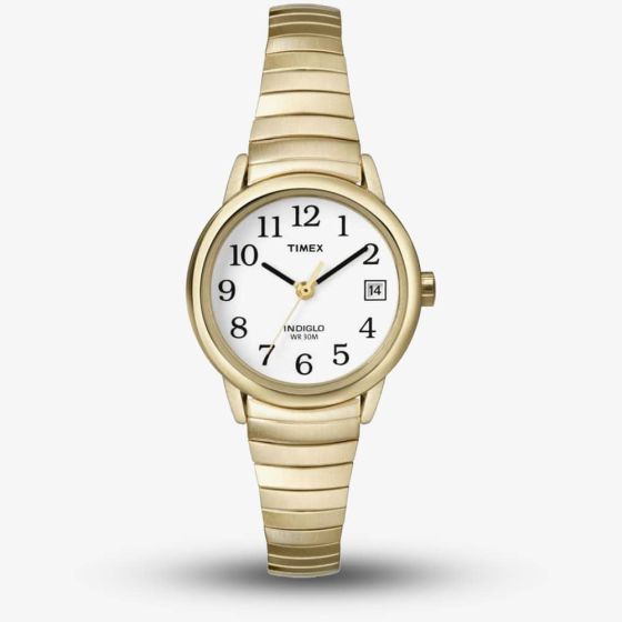 Timex Ladies Easyreader Gold Plated Watch T2H351