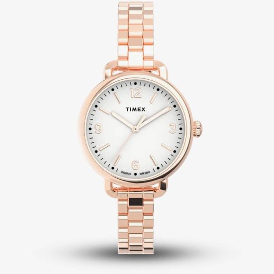 Timex Ladies Rose Gold Plated Watch TW2U60700