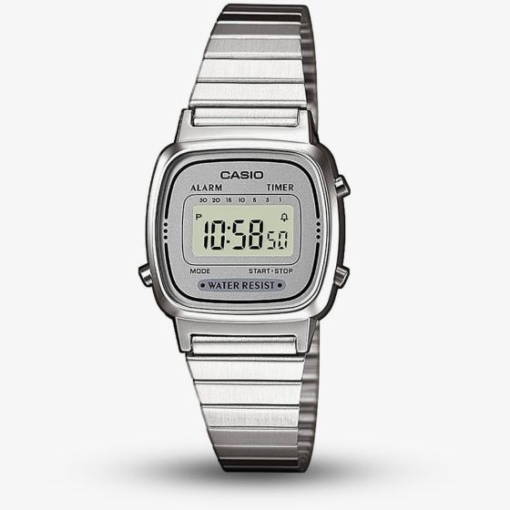 Casio CASIO Collection Retro Digital Silver Bracelet Watch LA670WEA-7EF