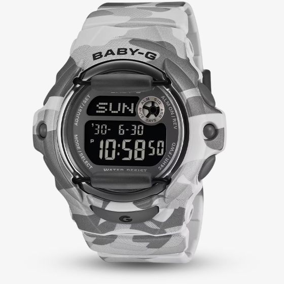 Casio Ladies Baby-G Black Dial Digital Strap Watch BG-169CMB-8ER
