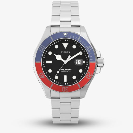Timex Mens Harborside Red & Blue Stainless Steel Watch TW2V72100