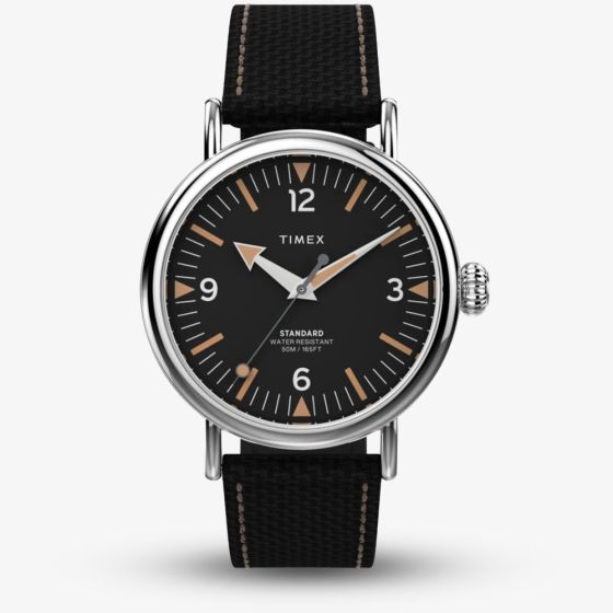 Timex Mens Standard Black Fabric Watch TW2V44000