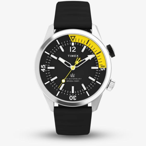 Timex Mens Waterbury Dive Yellow Dial Watch TW2V73400