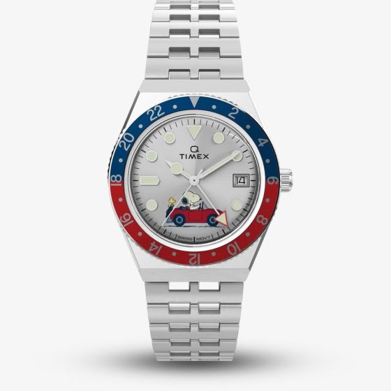 Timex X Mens Peanuts Q Snoopy Two Colour Bezel Watch TW2W83300
