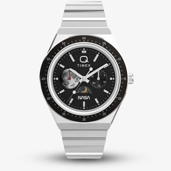 Timex x NASA Mens Q Space Black Bracelet Watch TW2Y56700