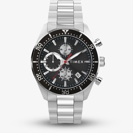 Timex Mens Ridgefield Chronograph Black Bracelet Watch TW2Y56900