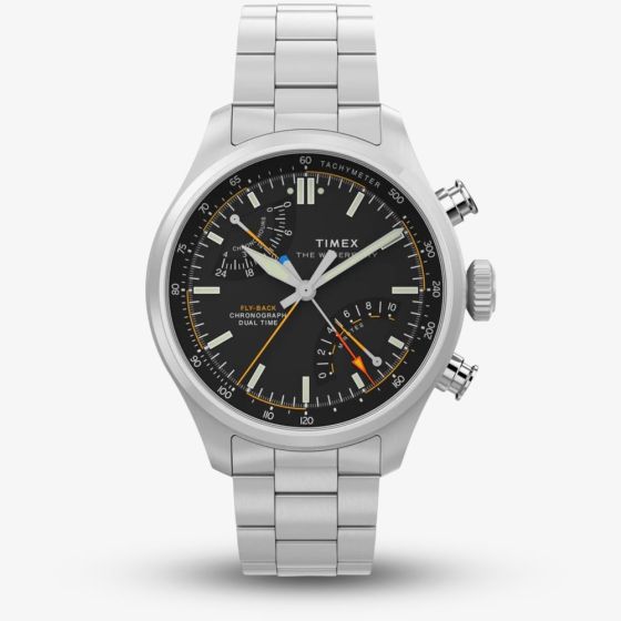 Timex Mens Waterbury Ace Fly-Back Chronograph Stainless Steel Bracelet Watch TW2Y70200