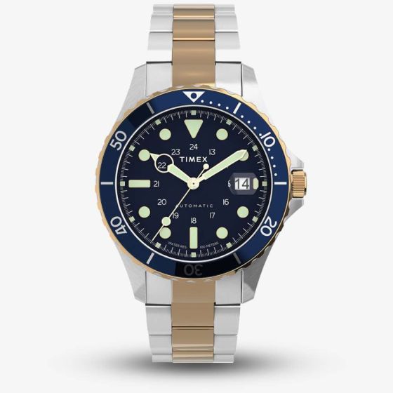 Timex Mens Navi Xl Automatic Two Tone Watch TW2U83500