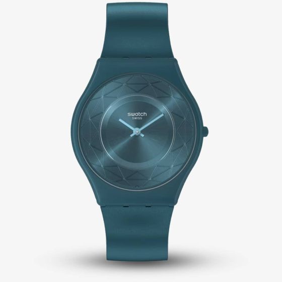 Swatch Auric Whisper Blue Silicone Watch SS08N116