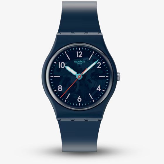 Swatch Essentials Time To Teal Navy Rubber Watch SO28N118