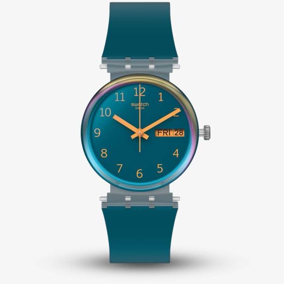 Swatch Mens Blue Away Watch SO28K700