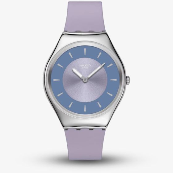 Swatch Lyrically Lavender Matt Purple Strap Watch SYXS157
