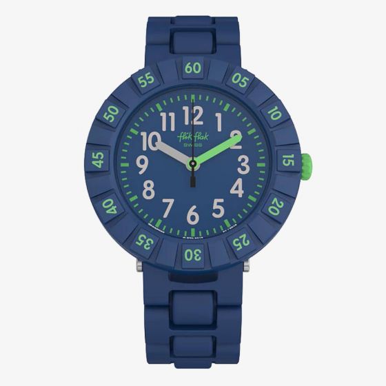Flik Flak Solo Dark Blue Watch FCSP086