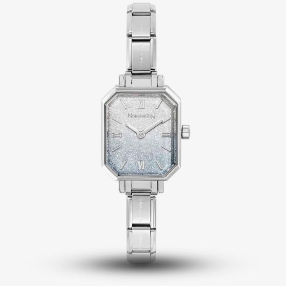 Nomination Paris Silver Blue Ombre Glitter Dial Watch 076037/035