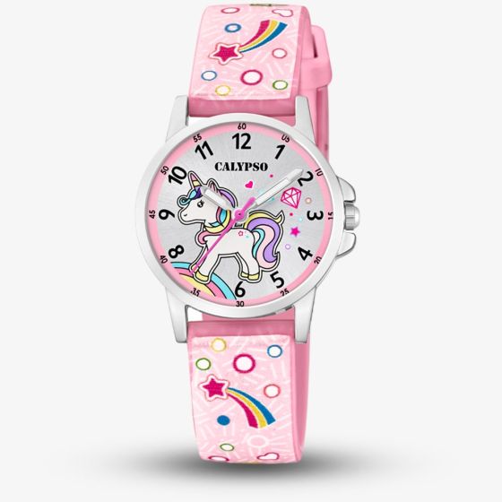 Calypso Unisex Unicon Pink Rubber Watch K5776/5