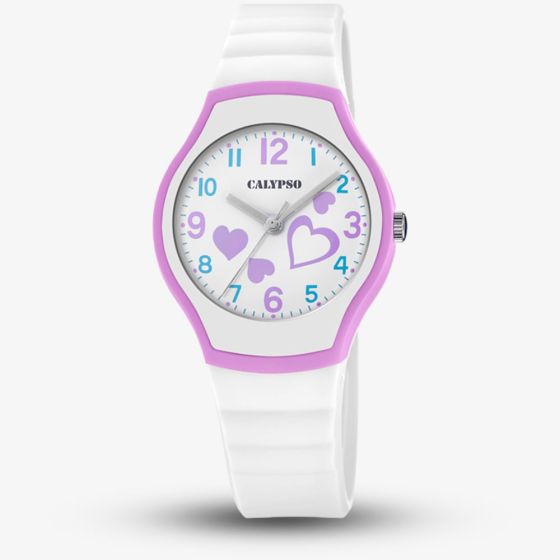 Calypso Girls White & Pink Watch K5806/1