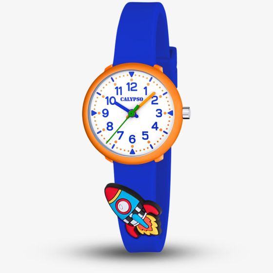 Calypso Boys Blue & Orange Rocket Watch K5845/1