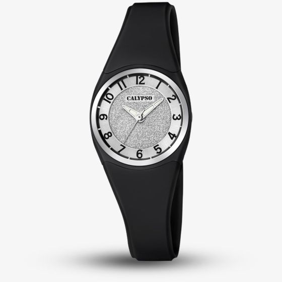 Calypso Ladies Black & Silver Watch K5752/6