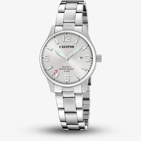 Calypso Ladies Grey Stainless Steel Watch K5861/2