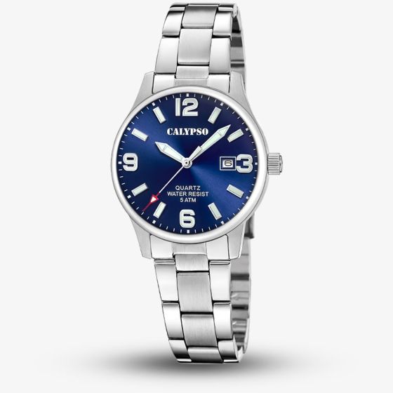 Calypso Ladies Blue Stainless Steel Watch