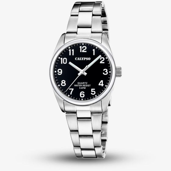 Calypso Ladies Casual Black Stainless Steel Watch K5863/4