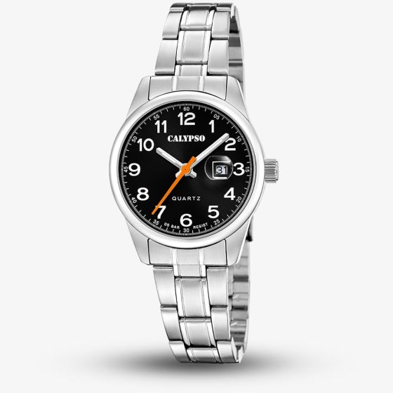 Calypso Ladies Black Stainless Steel Watch K5873/6