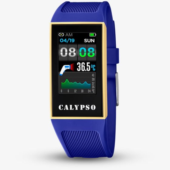 Calypso Ladies Blue Rubber Strap Smart Watch K8502/2