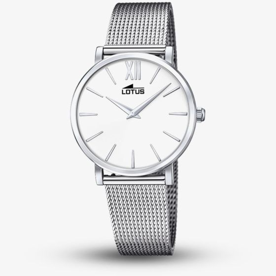 Lotus Ladies Stainless Steel Mesh White Dial Watch L18731/1