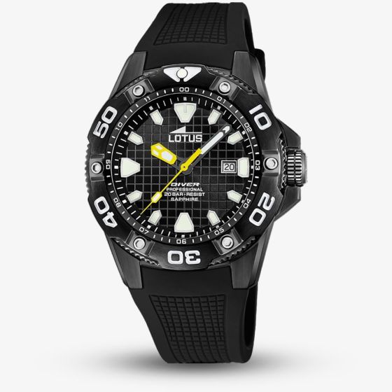 Lotus Mens Black Diver Watch L18928/B