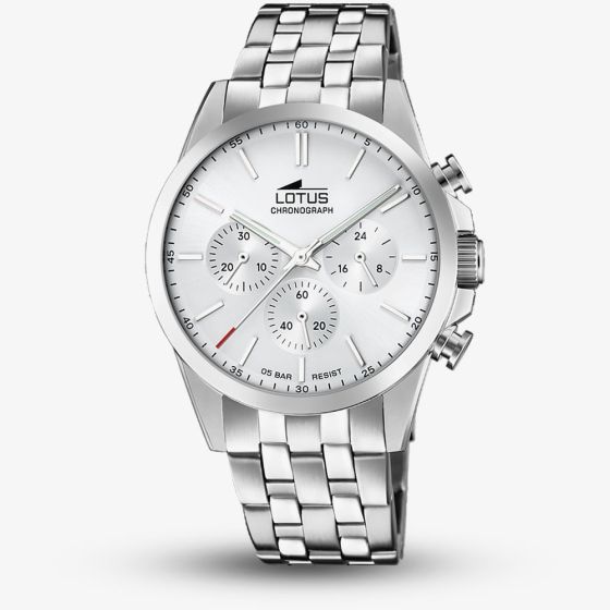 Lotus Mens Silver Chronograph Watch L18989/1