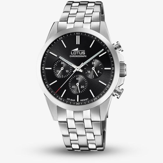 Lotus Mens Black Dial Chronograph Watch L18989/4