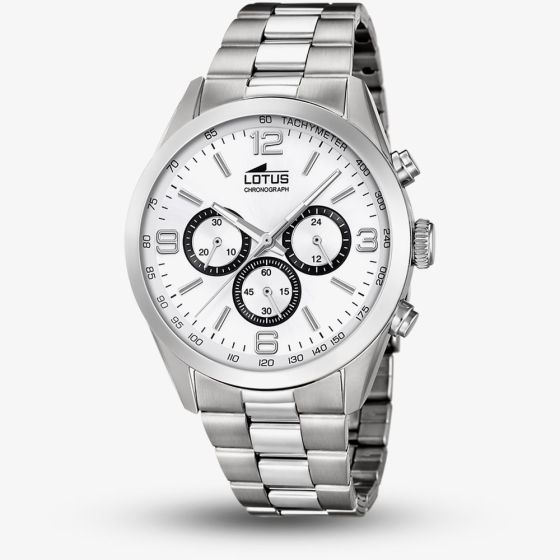 Lotus Mens Stainless Steel White Chronograph Watch L18152/E