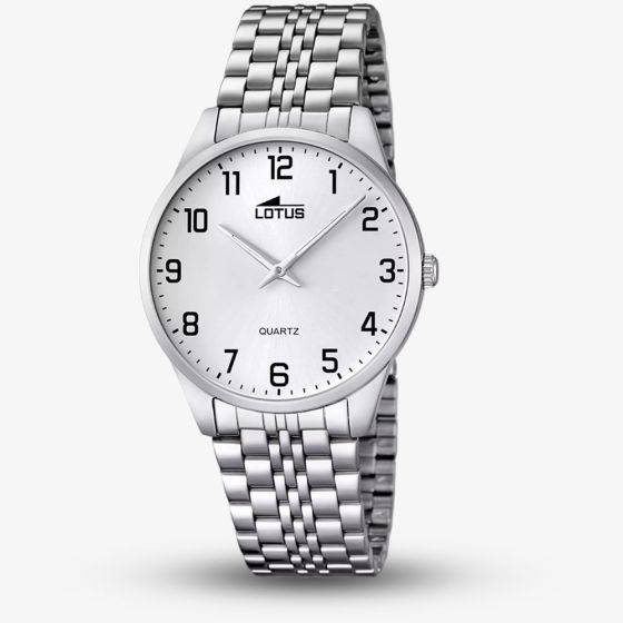 Lotus Mens Classic Stainless Steel White Dial Watch L15883/1