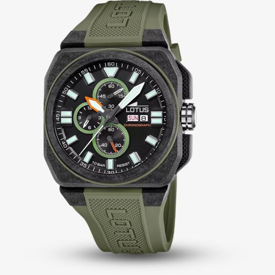 Lotus Mens Classic Black Square Chronograph Dial Watch L18976/1