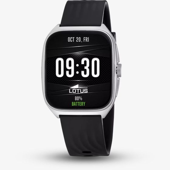 Lotus Mens Smartime Ondas 2 Black Rubber Strap Smartwatch L50210/1