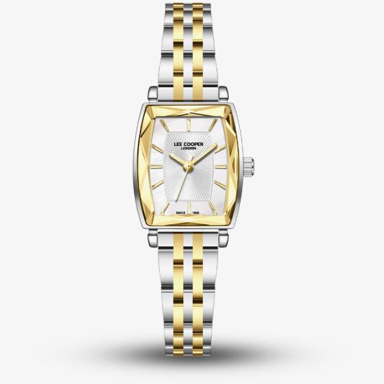 Lee Cooper Ladies White Mother of Pearl Dial Two Tone Bracelet Watch LC08370.220