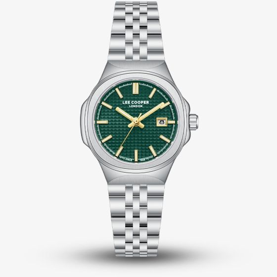 Lee Cooper Ladies Green Dial Bracelet Watch LC08394.370