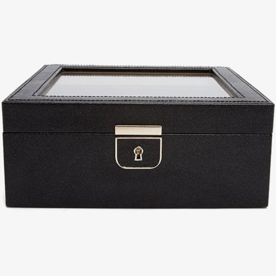 WOLF Palermo Black Anthracite 6 Piece Watch Box 213802