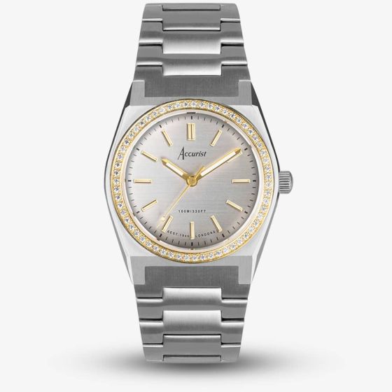 Accurist Origin Gold Plated Crystal Set Watch 70016